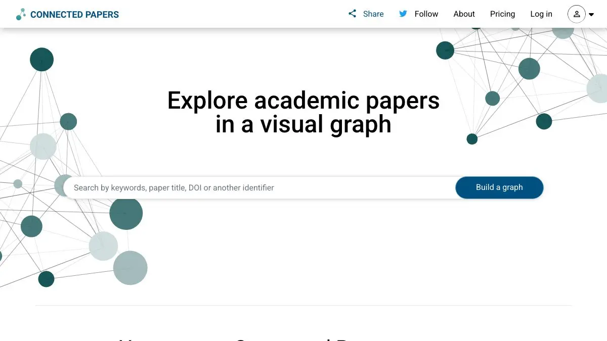 Screenshot of Connected Papers