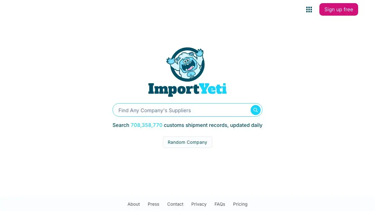Screenshot of ImportYeti