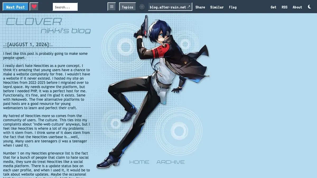 Screenshot of Kagi Small Web