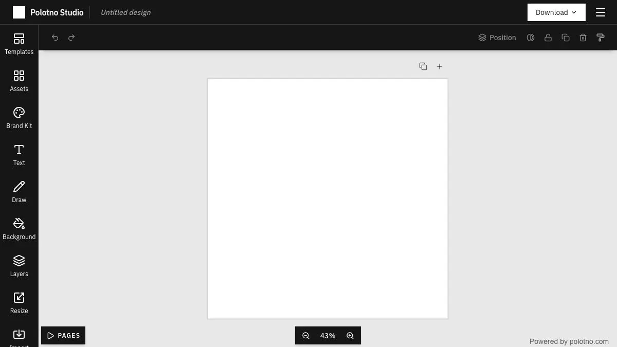 Screenshot of Polotno Studio