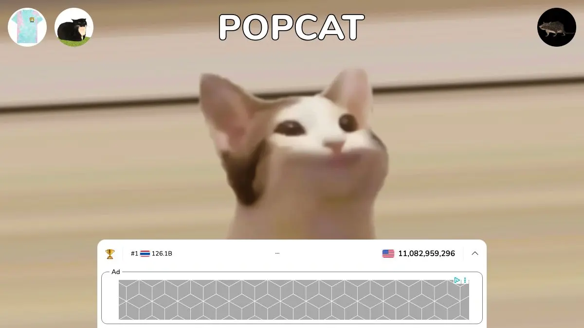 Screenshot of Popcat