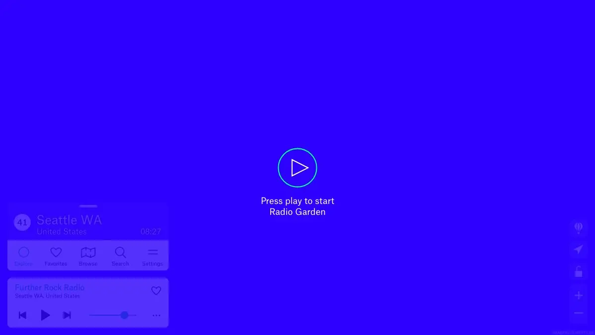 Screenshot of Radio Garden