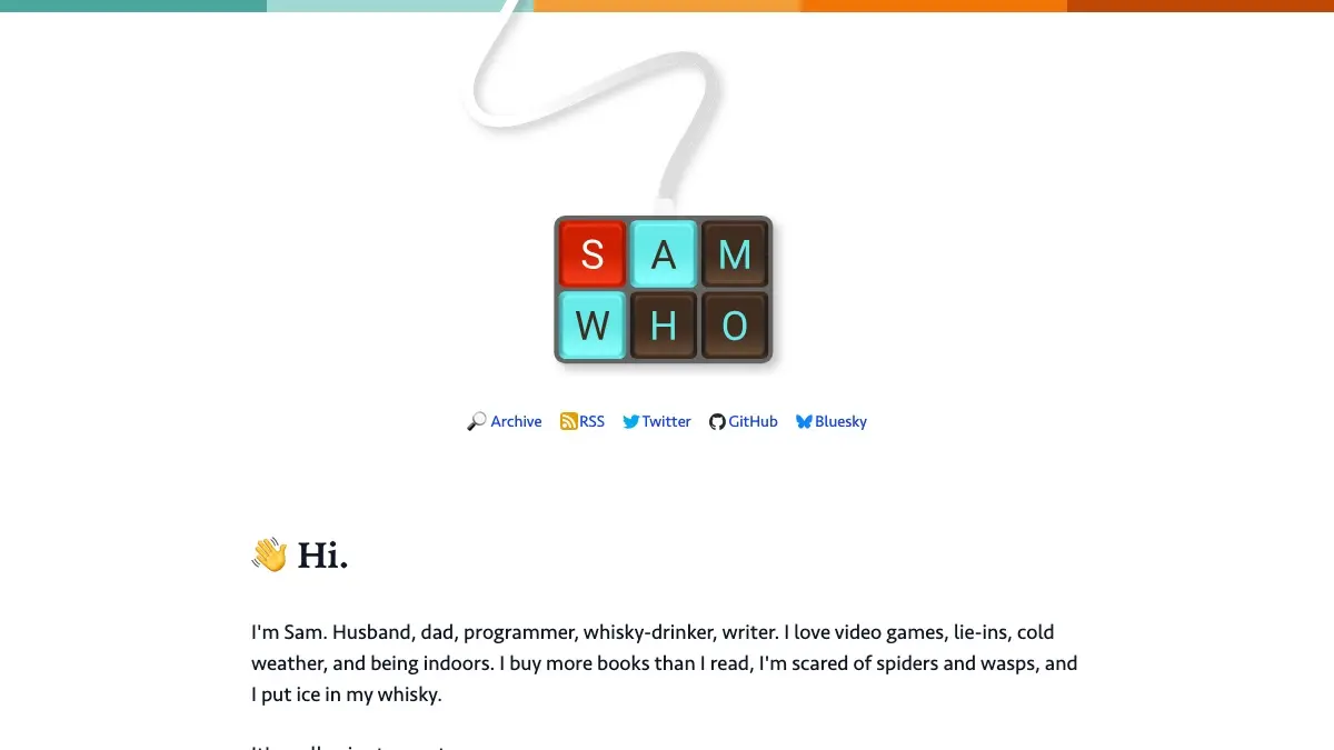 Screenshot of Sam Rose