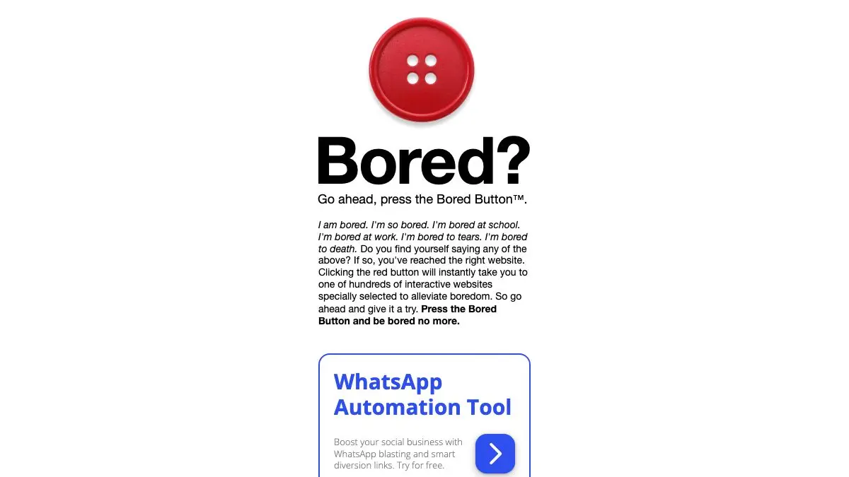 Screenshot of The Bored Button