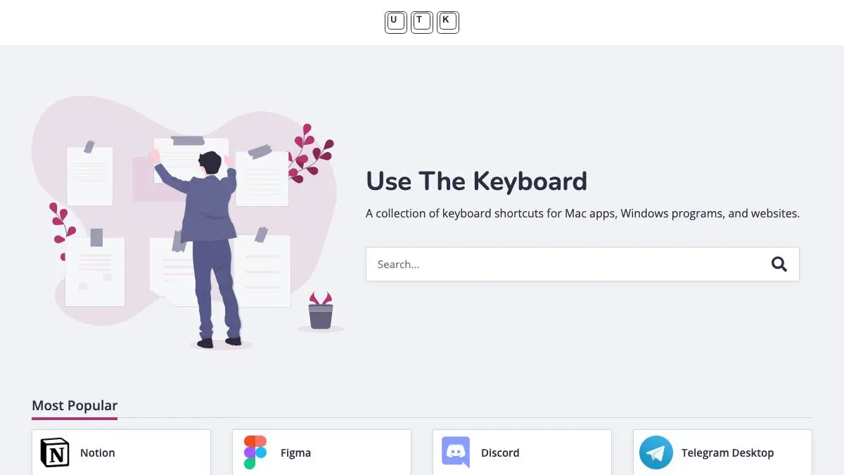 Screenshot of UseTheKeyboard