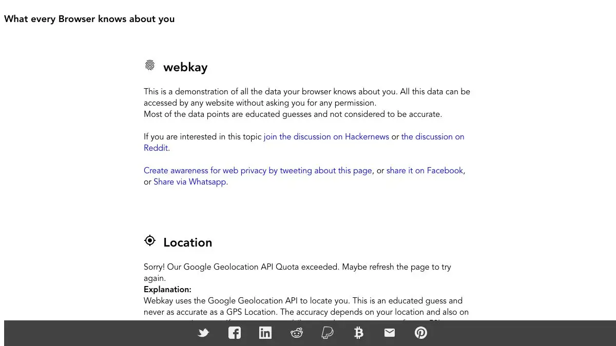 Screenshot of Webkay