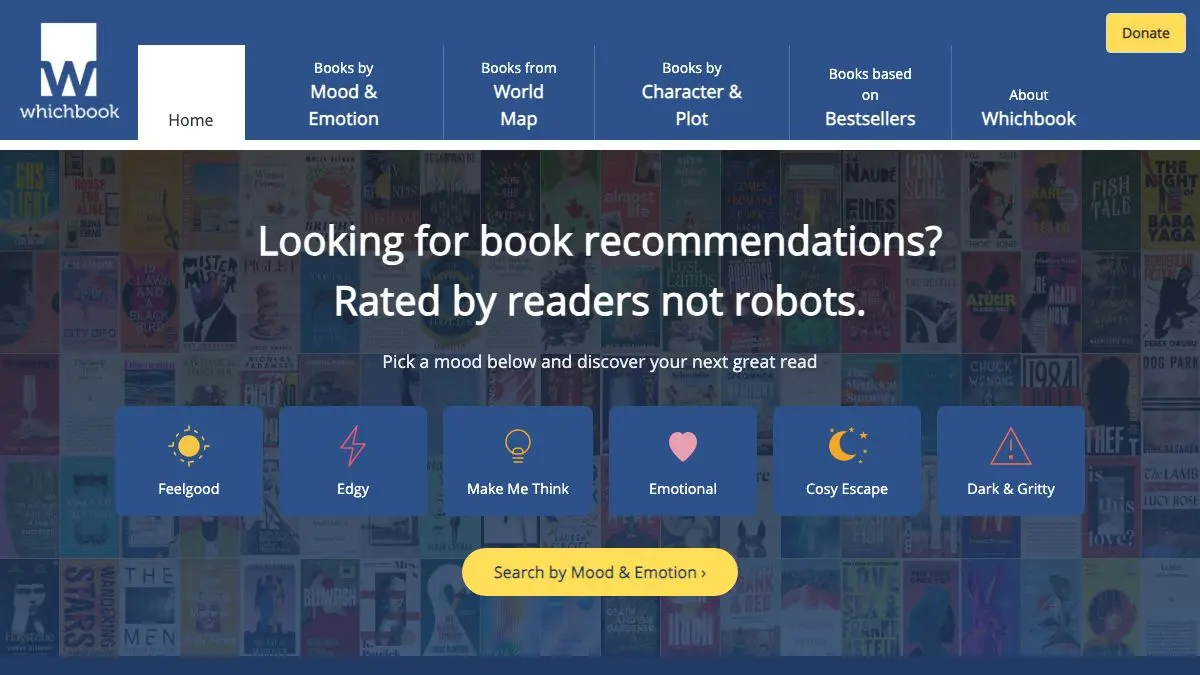 Screenshot of Whichbook